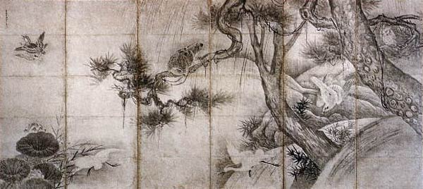 Ширма. Япония. Тойо Ода (Сэссю). 15 век.