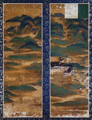 Ширма. Япония. Senzui Byobu. 13 век