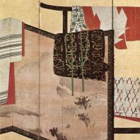 Неизвестный художник. Тагасодэ - изображение женской одежды. Роспись ширмы. Деталь. Начало XVII в. Музей Сантори, Токио