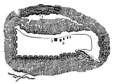 Гуглак. Крепость, XII—XIV вв. Схема плана