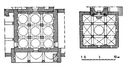 Планы гавитов: 2 — церкви Аствацацин в Варагаванке, XVII в.; 2 — церкви Креста на острове Ахтамар, 1763 г. 