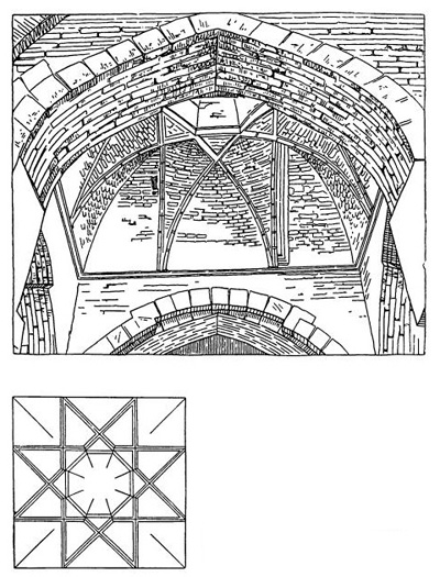 Конструкция свода на пересекающихся арках. Соборная мечеть в Исфахане, XII в.