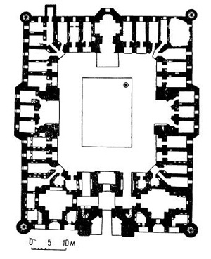 Бухара. Медресе Абдулазис-хана, 1651 — 1652 гг. План