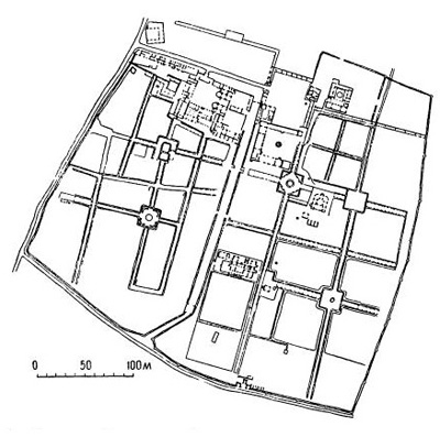 Бухара. Загородный дворец эмира Ситора-и Мохи-хосса, XX в. План ансамбля
