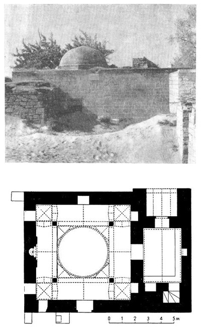 Сел. Нардаран. Мечеть Гаджи-Бахши, 1663 г. Общий вид, план