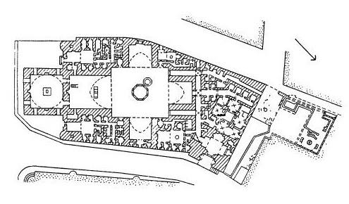 Каир. Мечеть и медресе Хасана, 1356—1362 гг. План