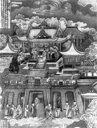 47. Провинция Шаньси. Юнлэчжень. Монастырь Юнлэгун. Настенная роспись зала Чуньяндянь, 1358 г.
