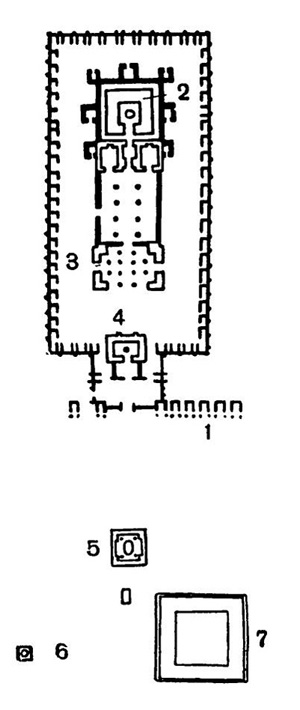 26. Канчипурам. Храм Кайласанатха, VIII в. план комплекса