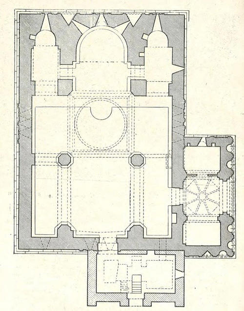 54. Бетаниа. Большой храм (начало XIII века). План