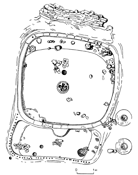 Квацхелеби или Твлепиа-Кохи близ Гори, селище. Остатки жилого дома, первая половина III тысячелетия до н. э. План