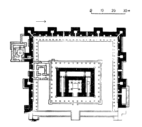 Храм Сурх-Котал, II в. План святилища