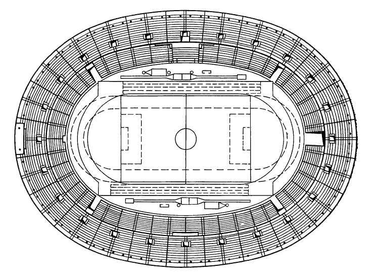 Пекин. Стадион. 1958—1959 гг. План центральной арены