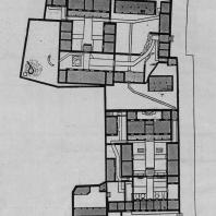 Рис. 97. План двух жилых усадеб. Цзинань (фу). Около 1900 г.