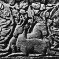 Декоративный рельеф на основании чанди Мендут. 130x50 см. VIII-IX вв.