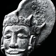 Мужская голова. Фрагмент статуи. Камень. XIV-XV вв. Восточная Ява