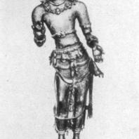 43. Скульптура бодхисаттвы Майтрейи из Анурадхапуры. VI—VII вв. Музей Коломбо