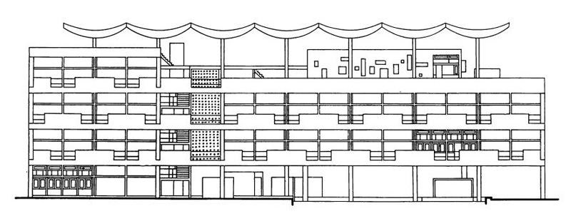 Карачи. Комплекс здания университета, 1964 г. Архитекторы М. Экошар, П. Рибуле и Ж. Тюрнауэр