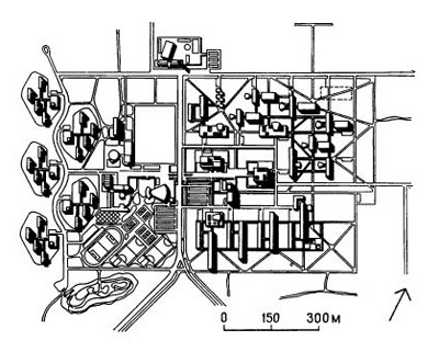 Карачи. Комплекс здания университета, 1964 г. Архитекторы М. Экошар, П. Рибуле и Ж. Тюрнауэр