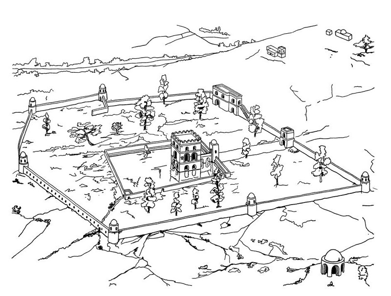 Загородный павильон Фасилидаса близ Гондара. Справа внизу — гробница коня