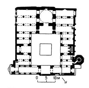 Завар. Мечеть, 1158 г. План