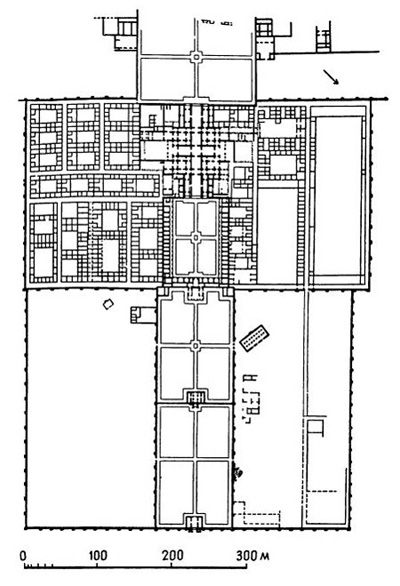 Самарра. Дворец Балькувара, 849—859 гг. План внутренней части