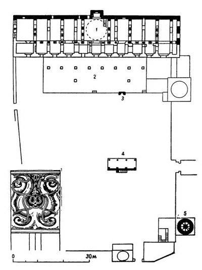 Мосул. Мечеть ан-Нури, 1148 г. с перестройками. План