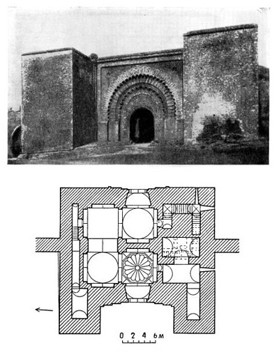 Рабат. Ворота Баб ар-Руа, XII в. Общий вид, план
