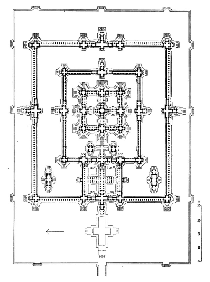 23. Ангкор Ват, 1113—1152 гг. План центральной части ансамбля
