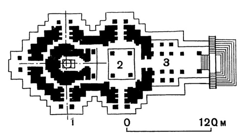 37. Кхаджурахо. Храм Кандарья Махадео, около 1000 г. план