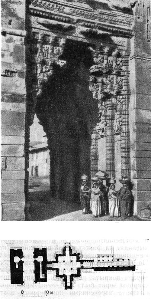 41. Дабхой. Городские ворота, XII—XIII вв. Общий вид и план