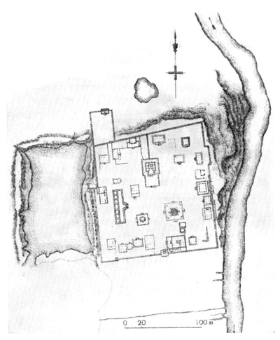 6. Панкулия. Монастырский комплекс, XI— XIII вв. План
