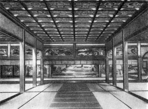 44. Киото. Монастырь Ниси Хонгандзи. Зал аудиенций, XVII в. Интерьер