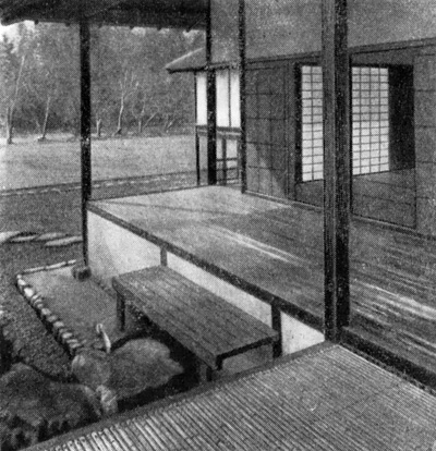 47. Киото. Загородный дворец Кацура, XVII в. Веранда Старого сёина