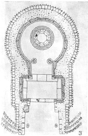 4. Окрестности Кёнчжу. Храм Соккурам, 742—764 гг. 3 — план